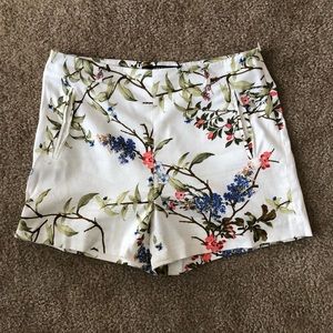 Floral high waisted shorts
